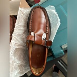 Hereu Women's Albert Sport Leather T-Bar Loafers - Tan - UK 4